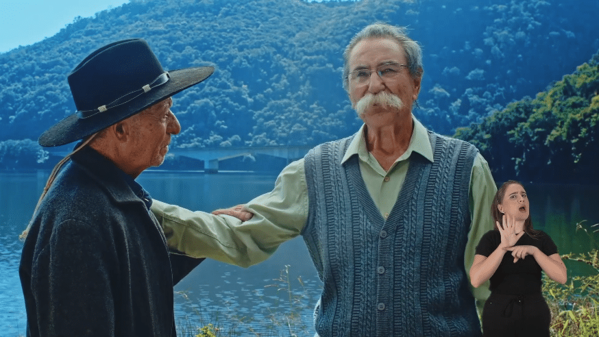 Filme "Beira: além das margens do Rio Uruguai", um dos filmes acessíveis da Mostra Chica que conta com tradução espontânea em Libras, LSE e AD.