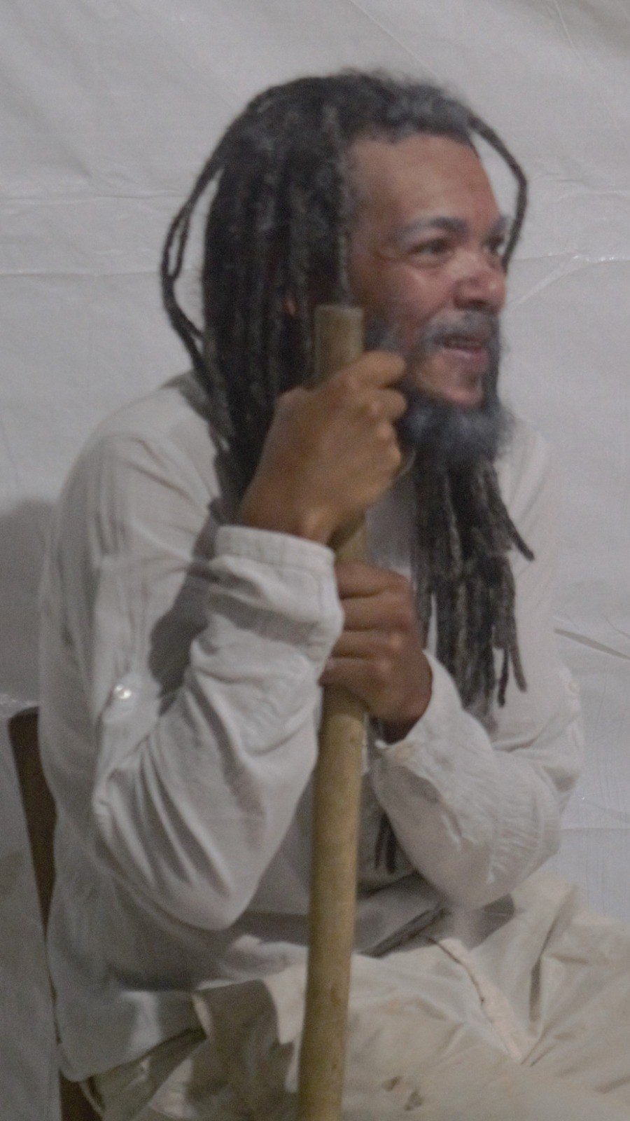 Diego Ahmod, ator e pesquisador da história cabocla, mediador na Mostra Chica Pelega em Videira (2024)